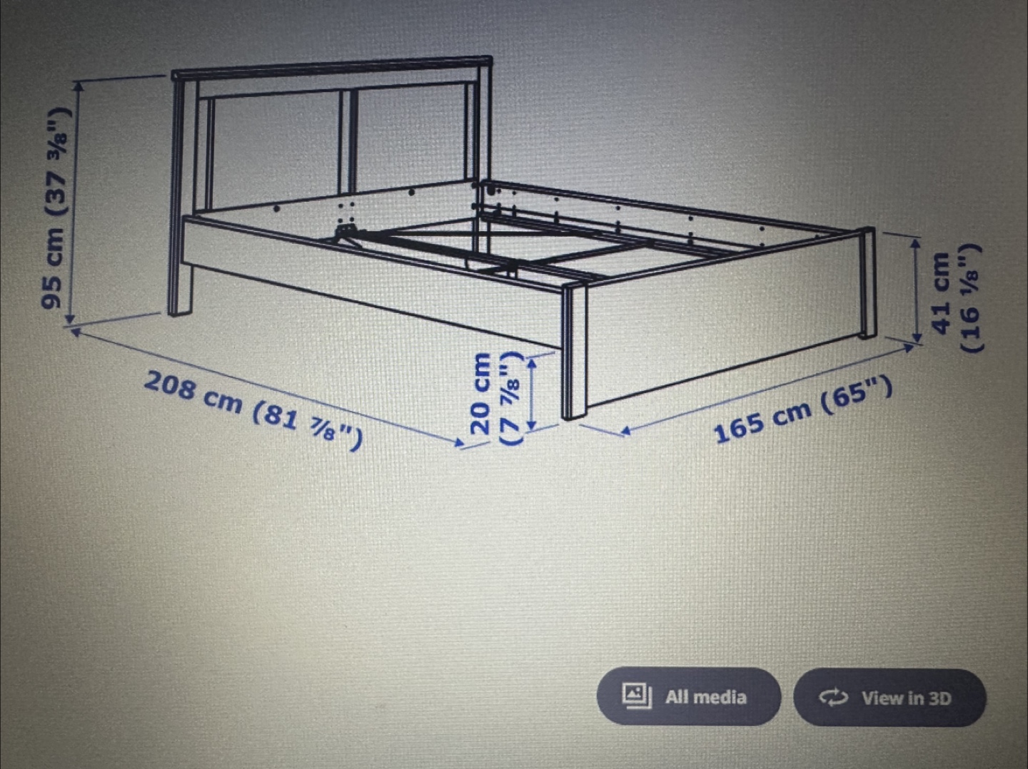 IKEA MALM Bed Frame with 2 Drawers and Mattress-Queen size - photo 4