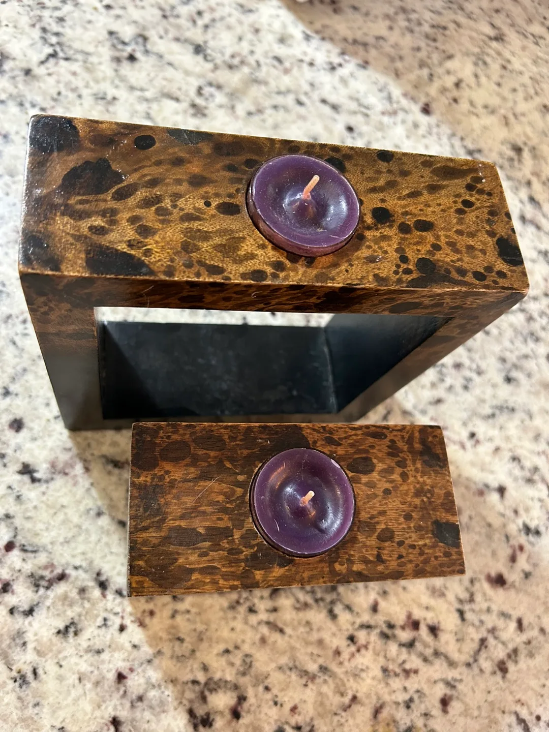 Wooden Candle Holders Set of Two image indicator(3)