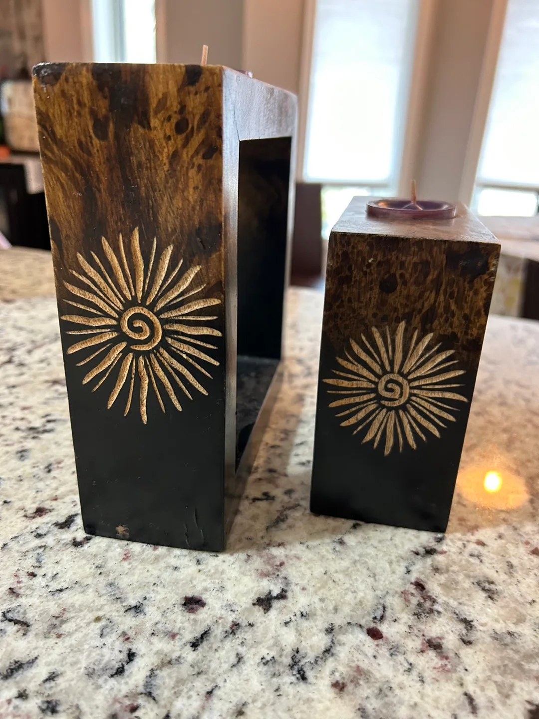Wooden Candle Holders Set of Two image indicator(2)