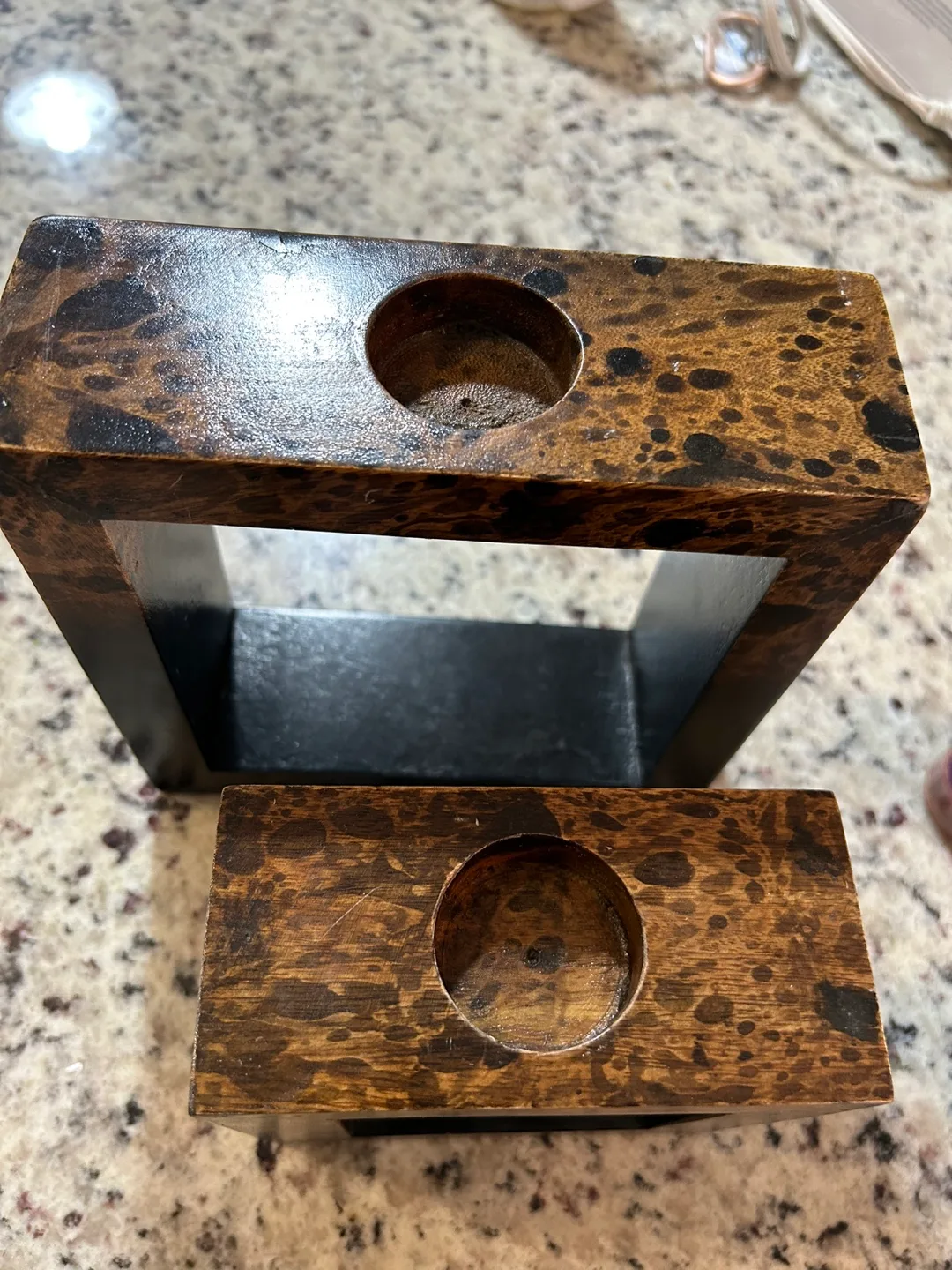 Wooden Candle Holders Set of Two image indicator(9)