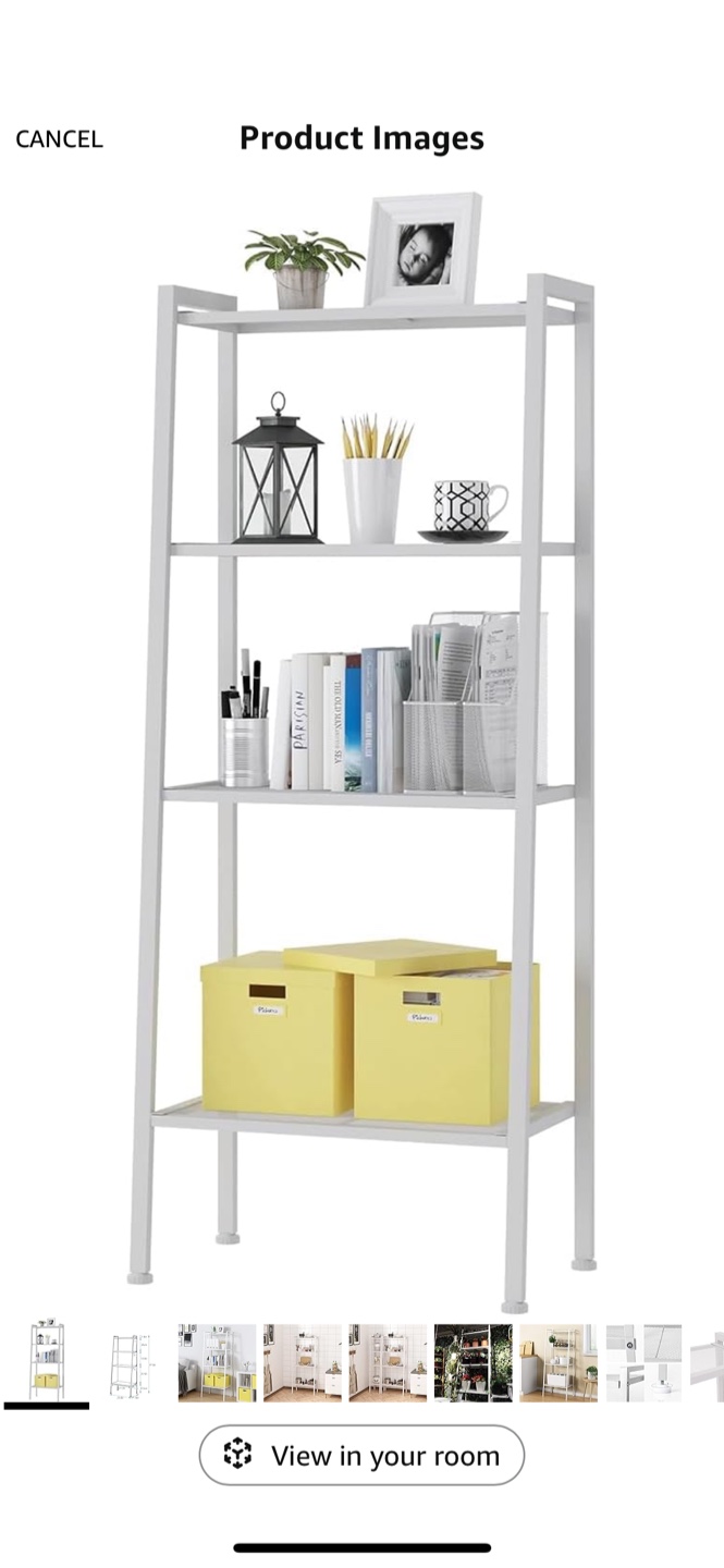 White Metal 4-Tier Shelf - photo 4