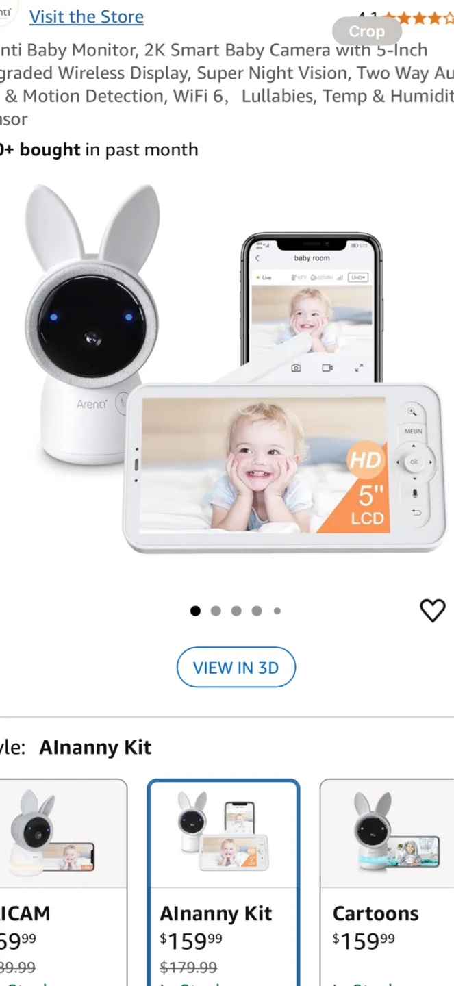 Arenti Alnanny Smart Baby Monitor with 5-inch LCD Screen thumbnail