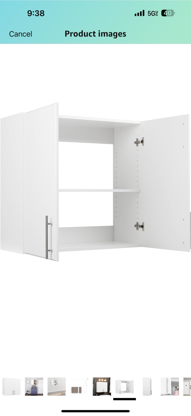 White Wall Cabinet with Two Doors - photo 4