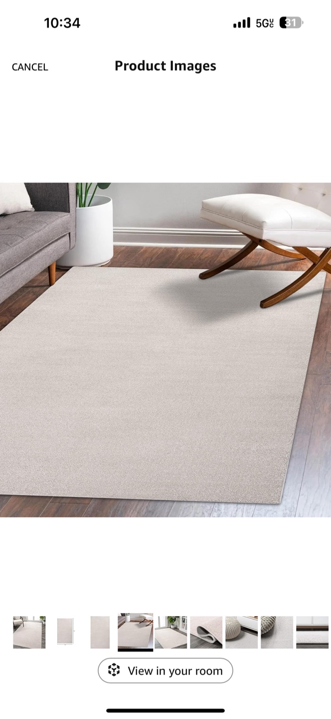 Jonathan Y SEU100D-8 Haze Solid Low-Pile Indoor Area Rug