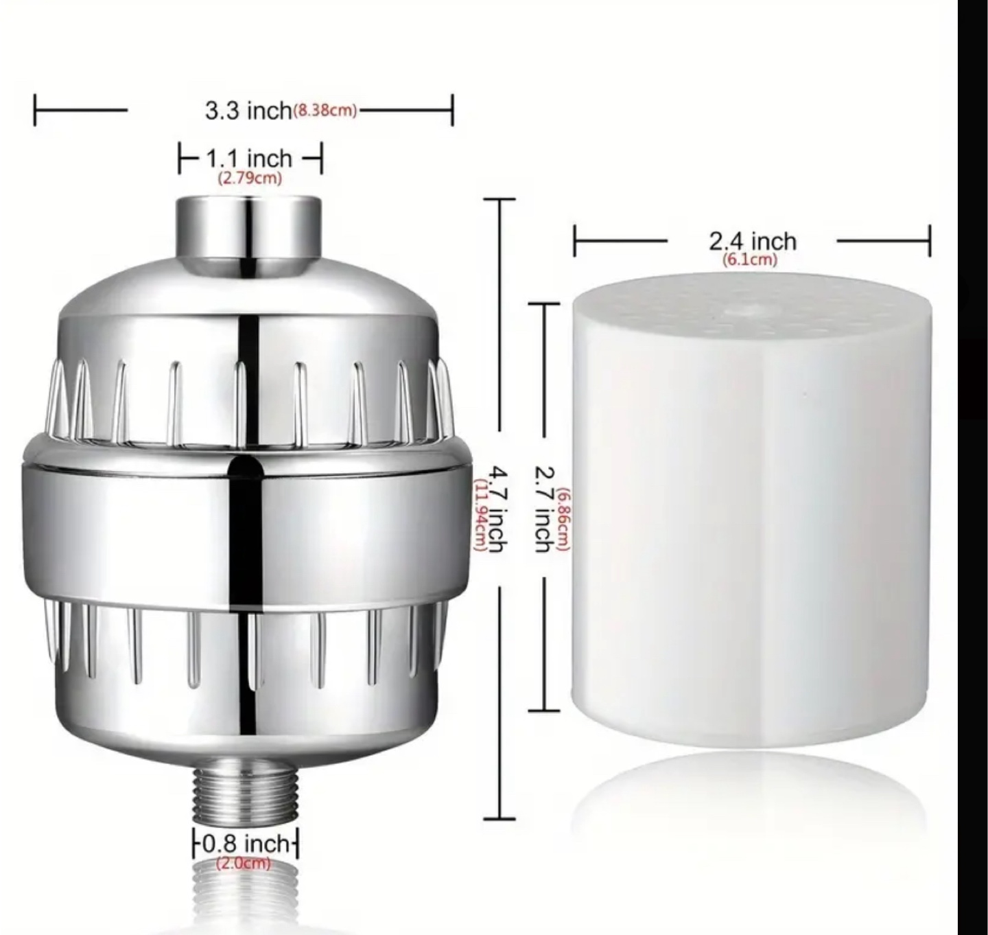 Universal Shower Filter - Removes Chlorine & Heavy Metals - photo 2