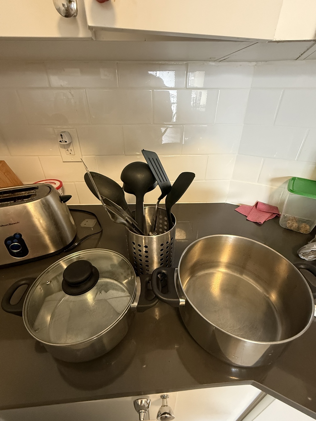 Stainless Steel Pots and Utensil Set