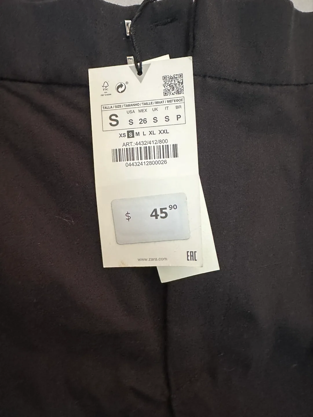 Zara Black Shorts - Size Small thumbnail