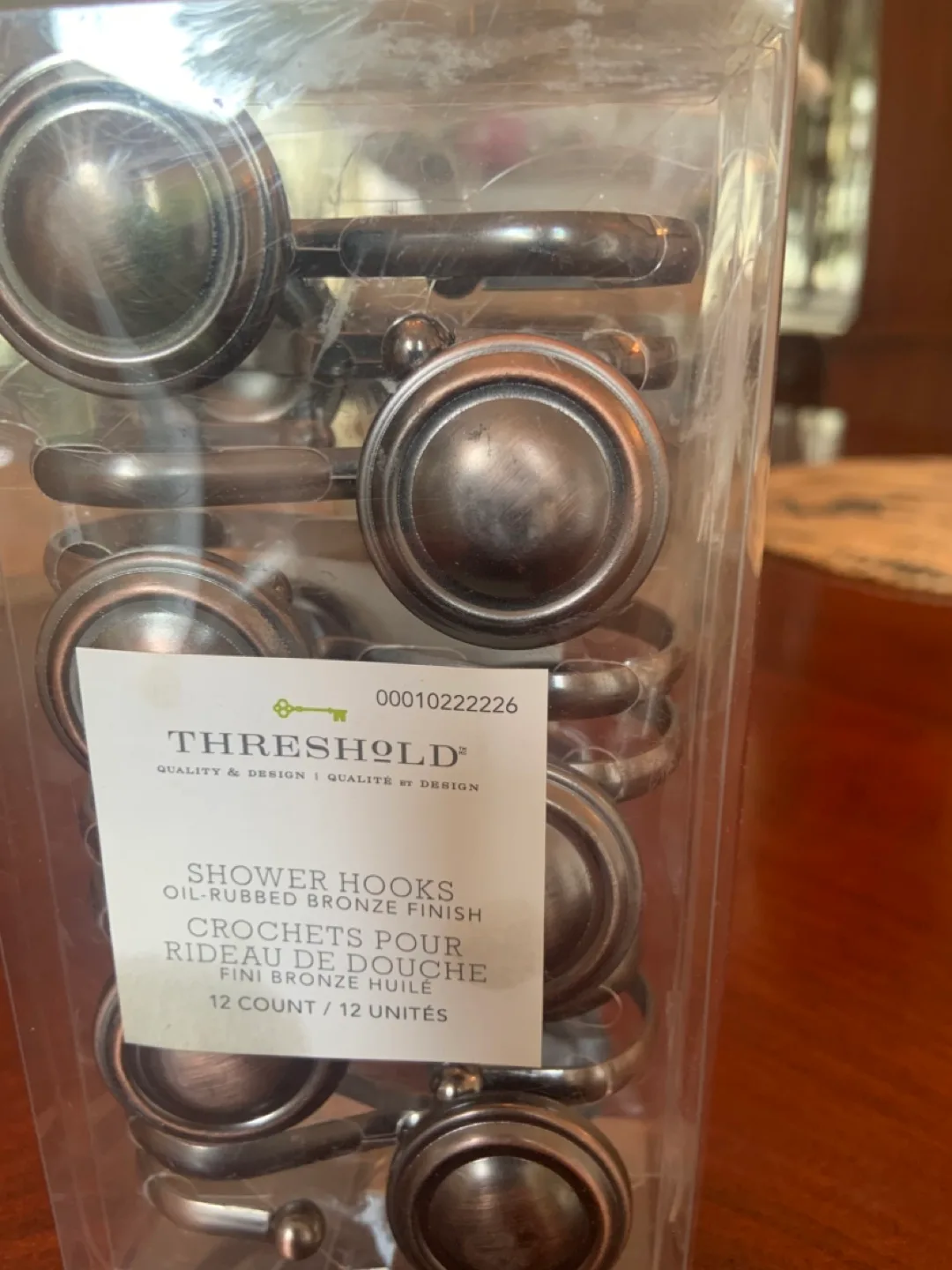 Threshold Oil-Rubbed Bronze Shower Hooks (12 Count) image indicator(2)