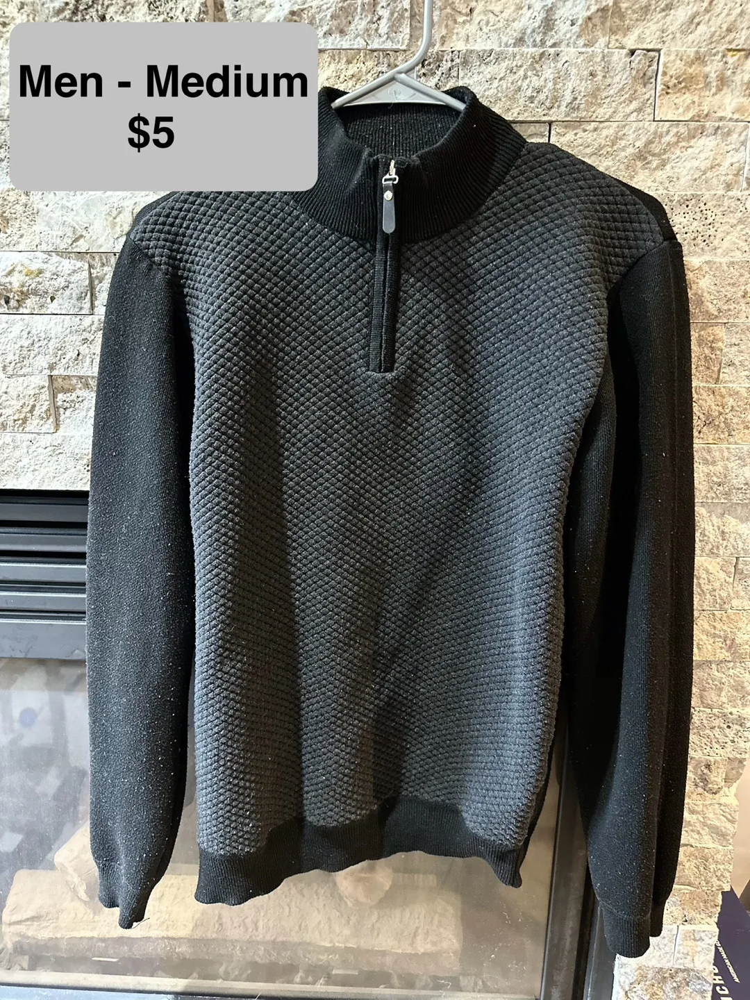 Men's Medium Black Sweater - $5 thumbnail