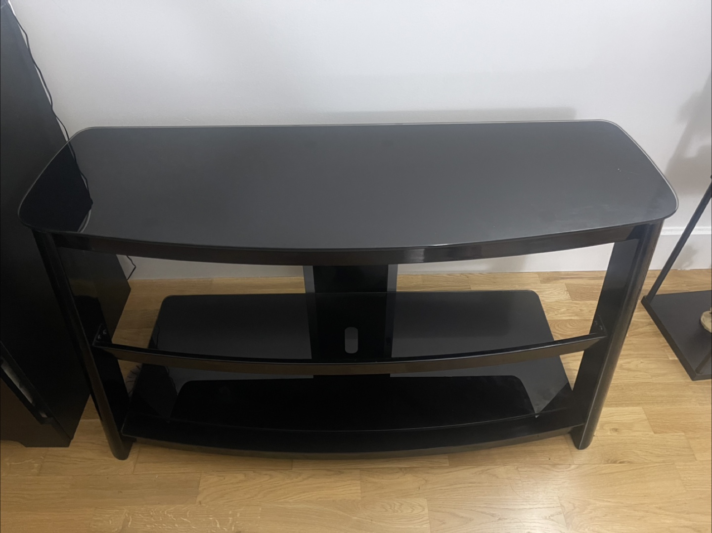 Black Glass TV Stand - photo 3