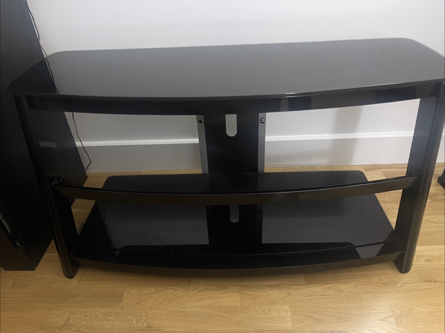 Black Glass TV Stand - photo 2