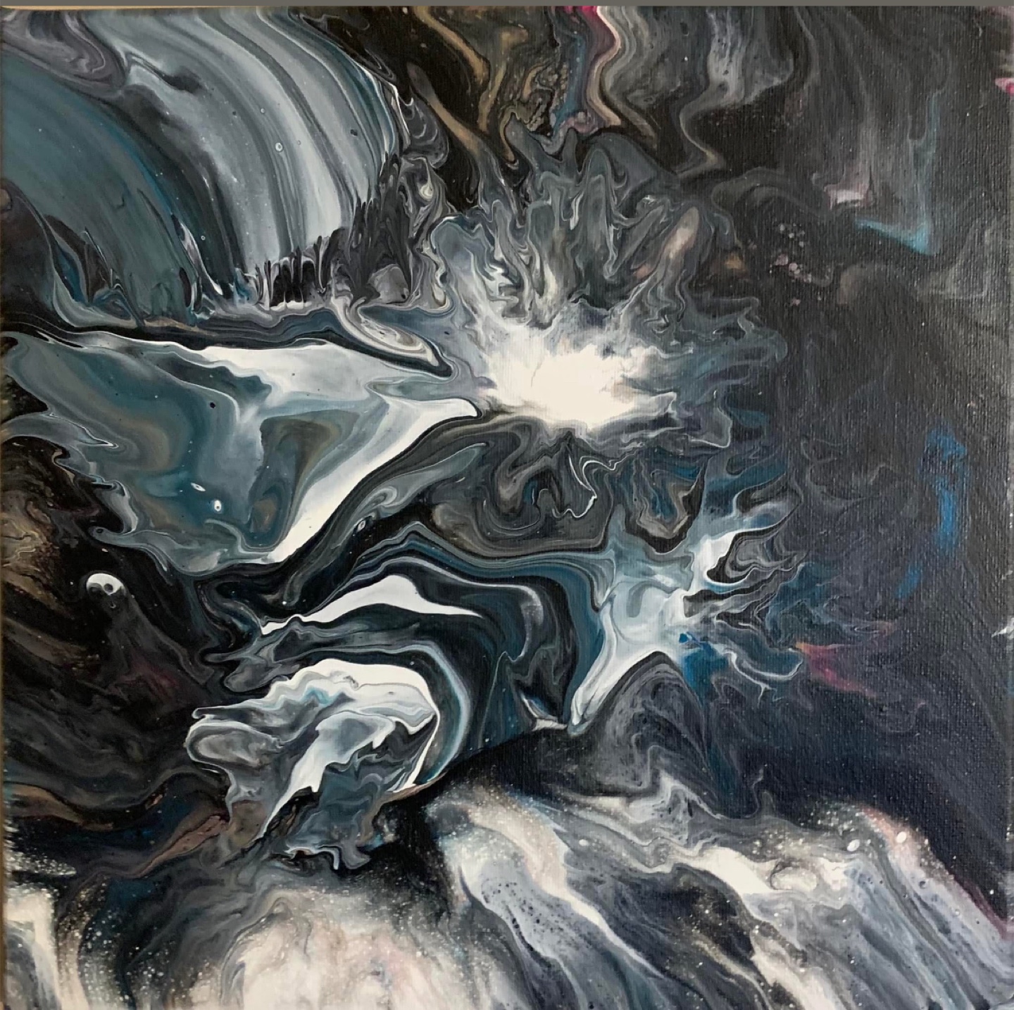 Original Acrylic Pour Painting - Voyageurs