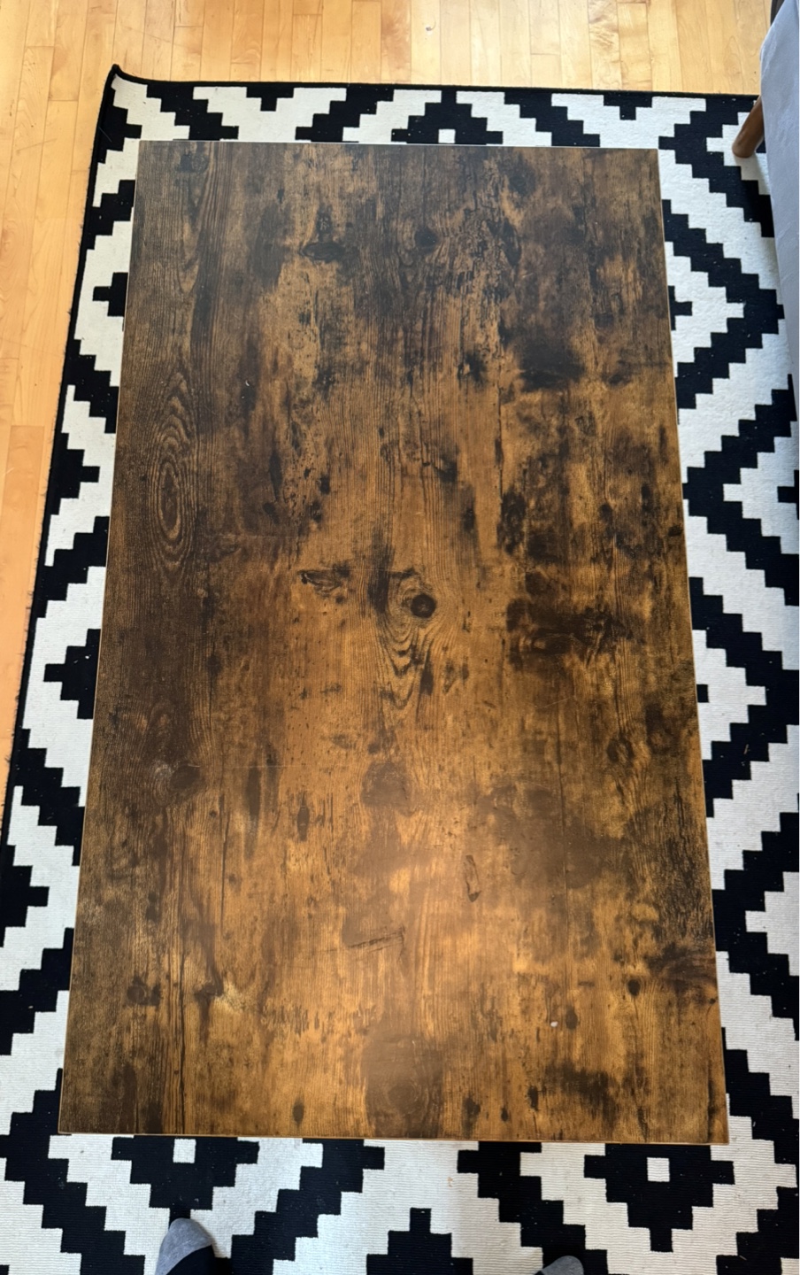 Coffee Table with Metal Shelf - photo 2