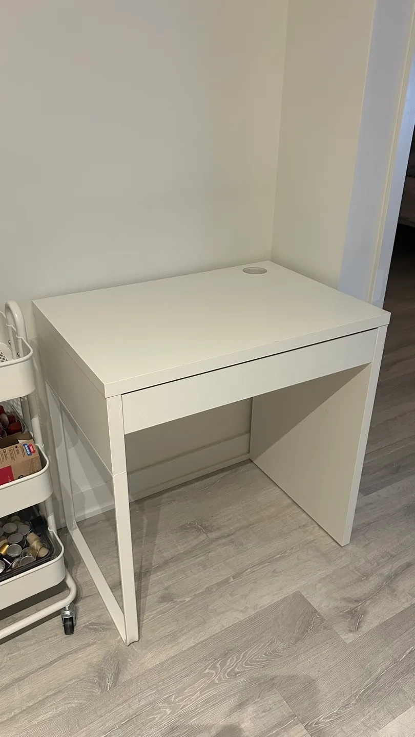 White IKEA Desk with Drawer thumbnail