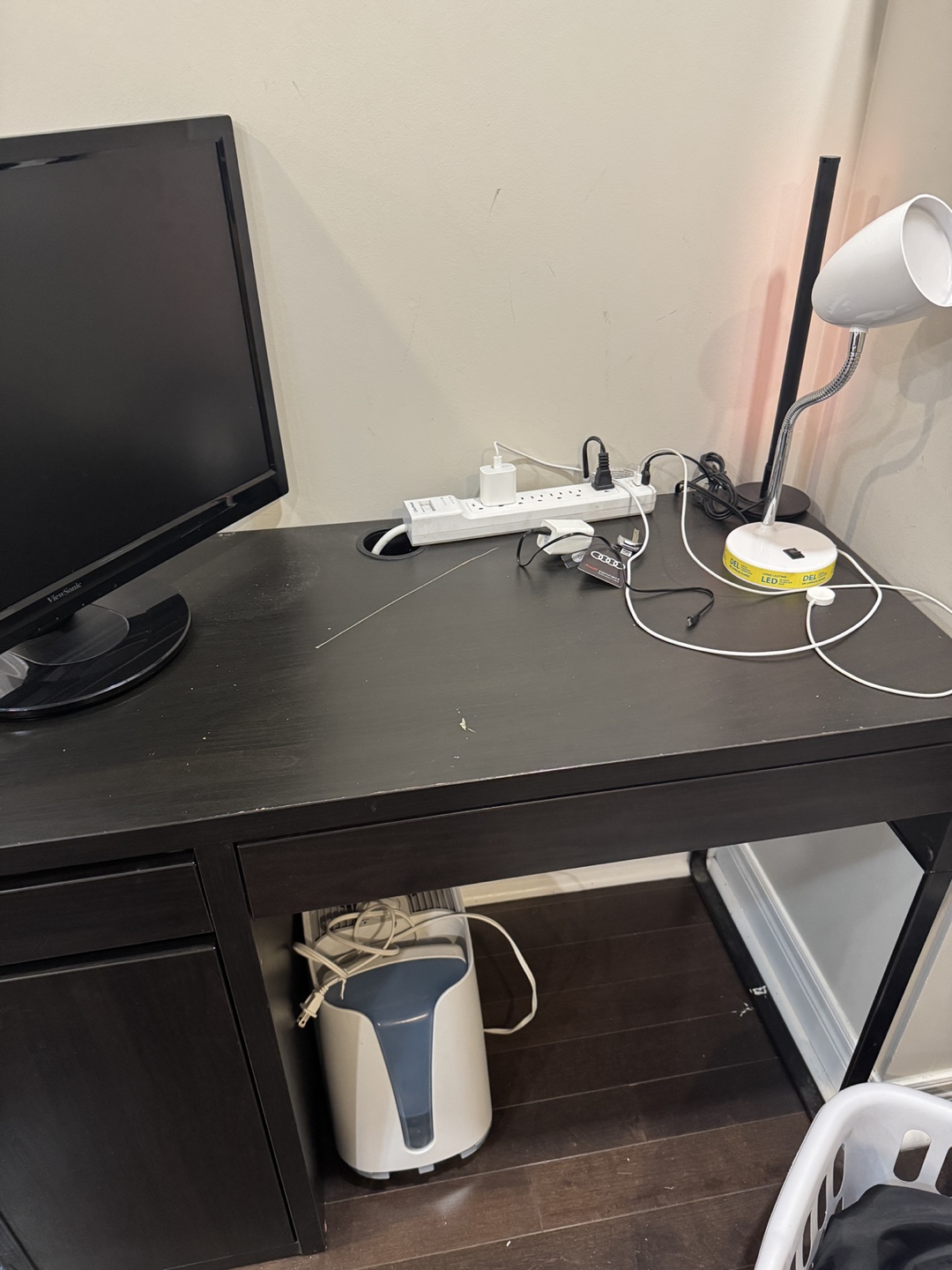 IKEA Dark Brown Desk with Drawers - photo 2