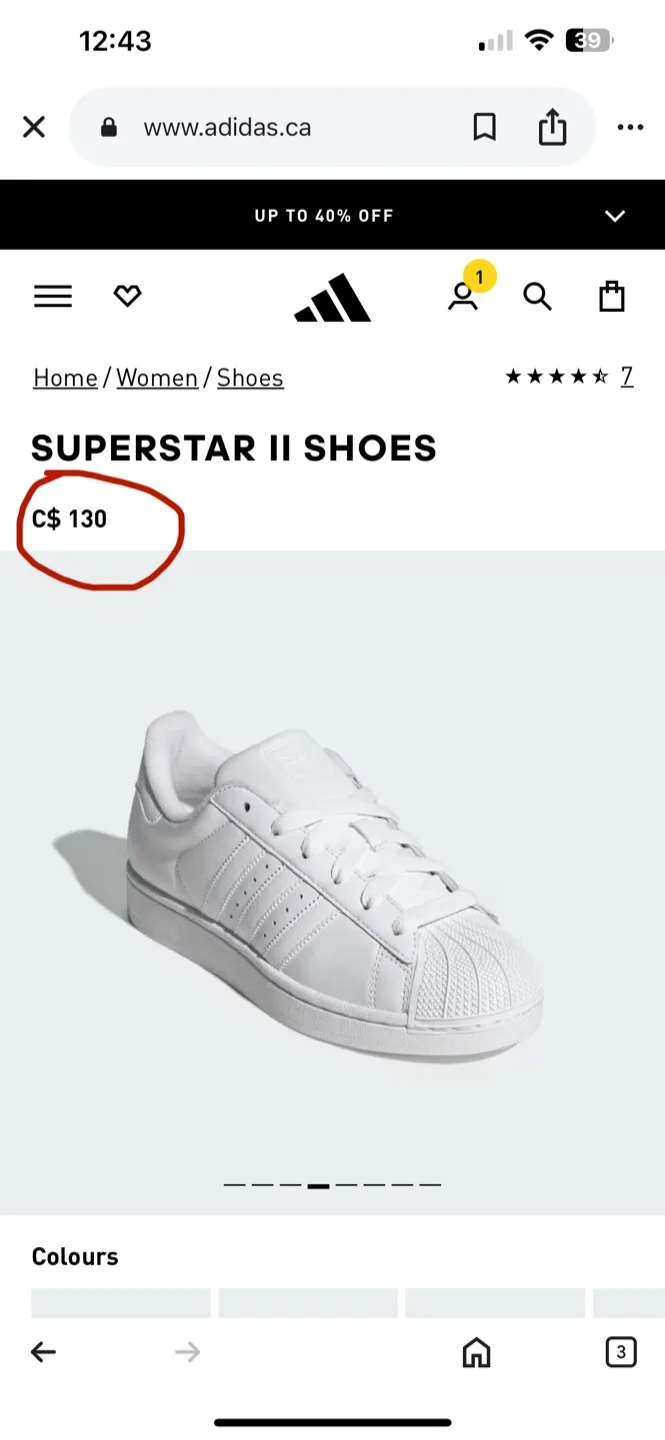 Adidas Original SUPERSTAR Men’s White Shoes Size 9 1/2 image indicator(2)