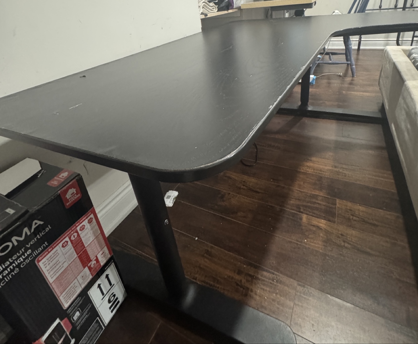 Black L-Shaped Computer Desk - photo 4