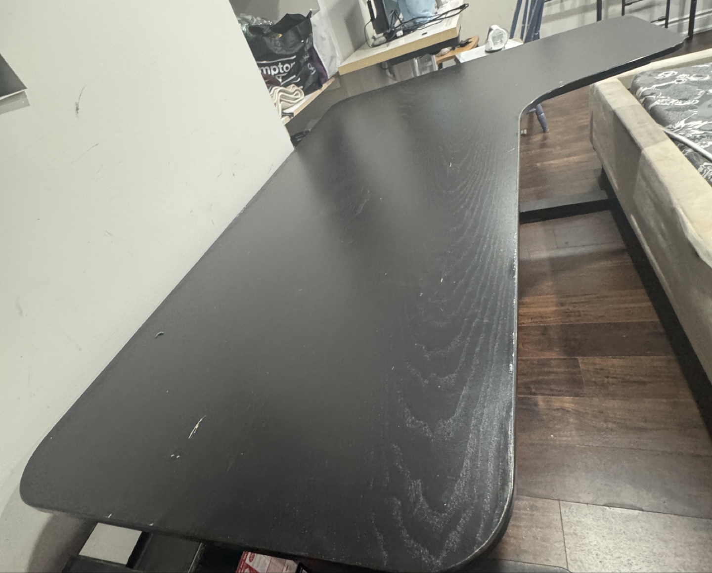 Black L-Shaped Computer Desk
