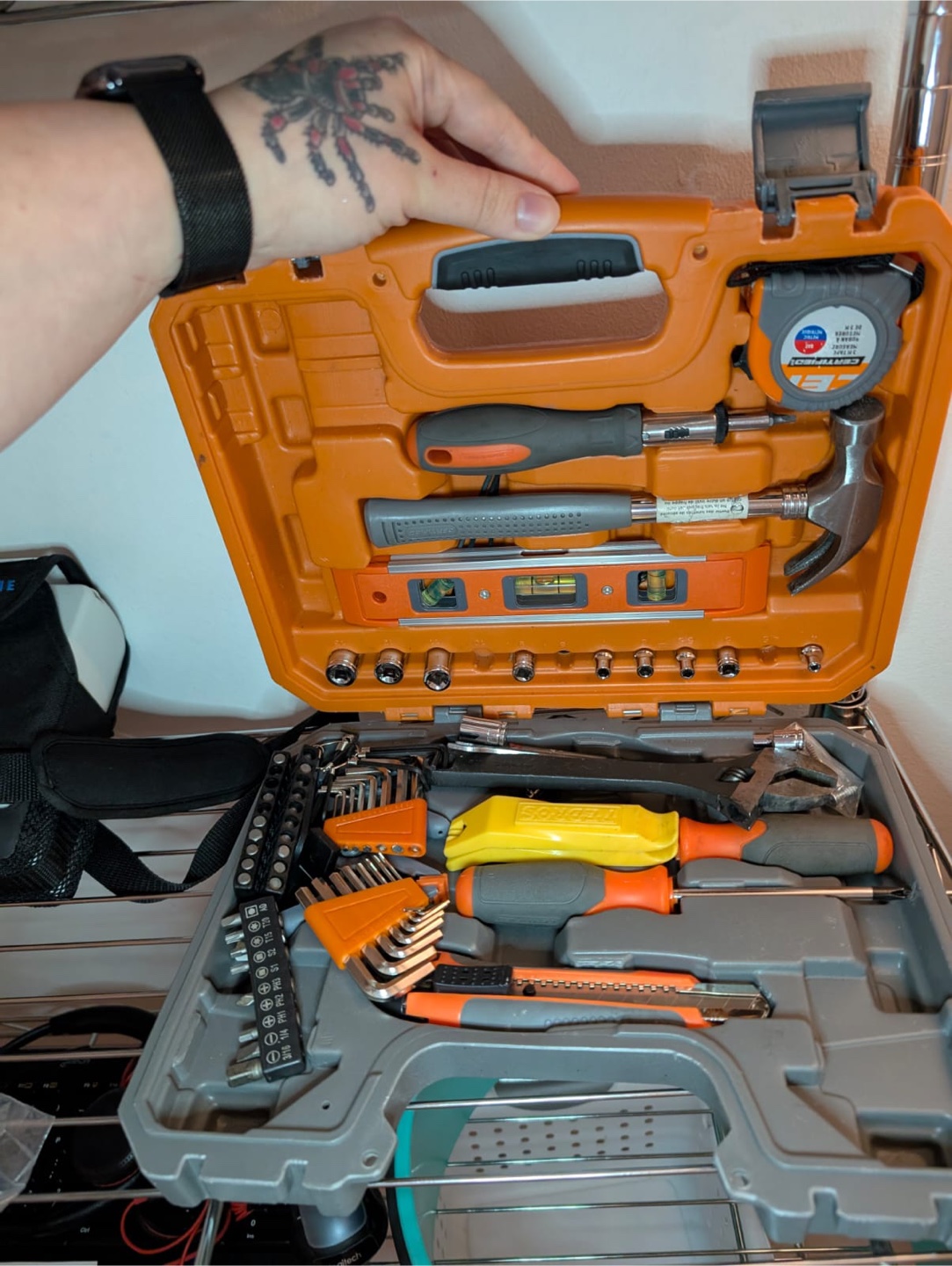 Orange Tool Kit with Various Hand Tools - photo 2