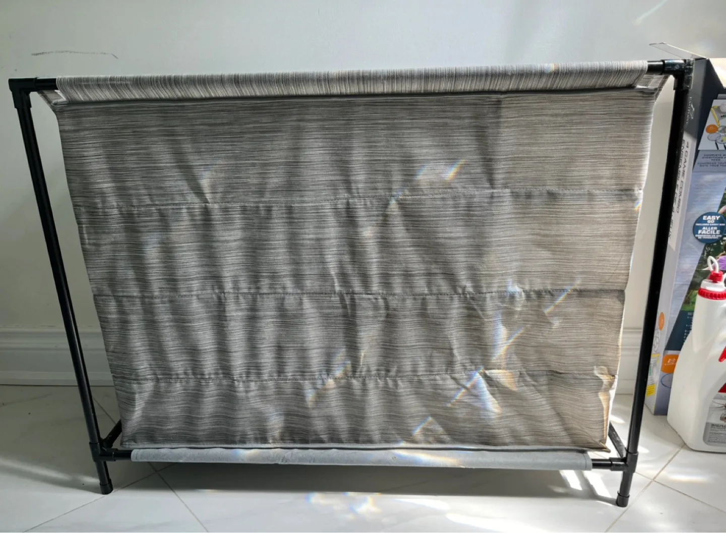 KSP Softstor 'Linen Look' Fabric Shoe Cabinet (Grey) image indicator(3)