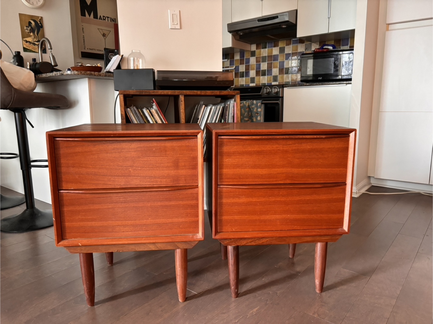 Mid-Century Modern Teak Nightstands