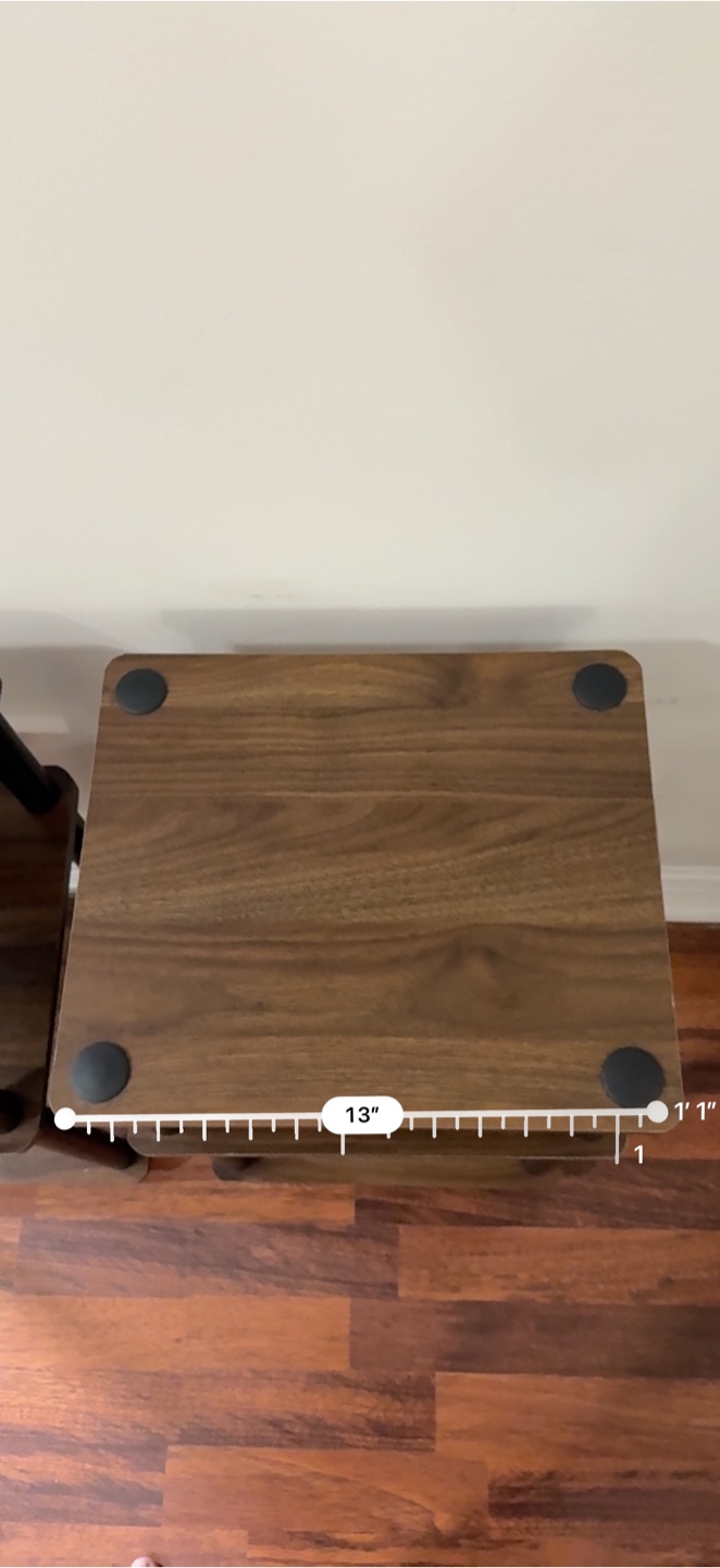 Wooden Side Table 3-Tier Storage Shelves Set - photo 4