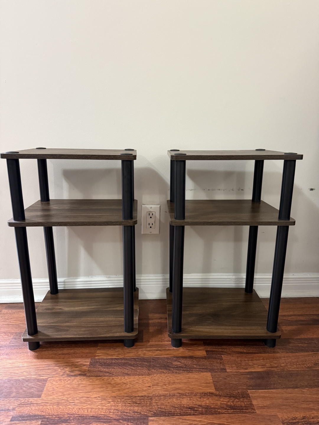 Wooden Side Table 3-Tier Storage Shelves Set - photo 2