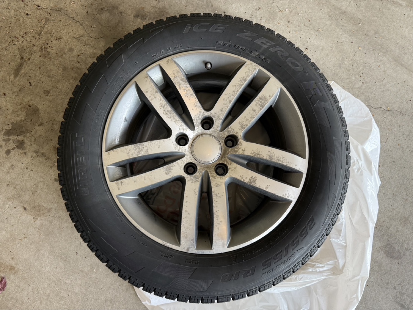 Used Pirelli Ice Zero FR Winter Tire & Rim