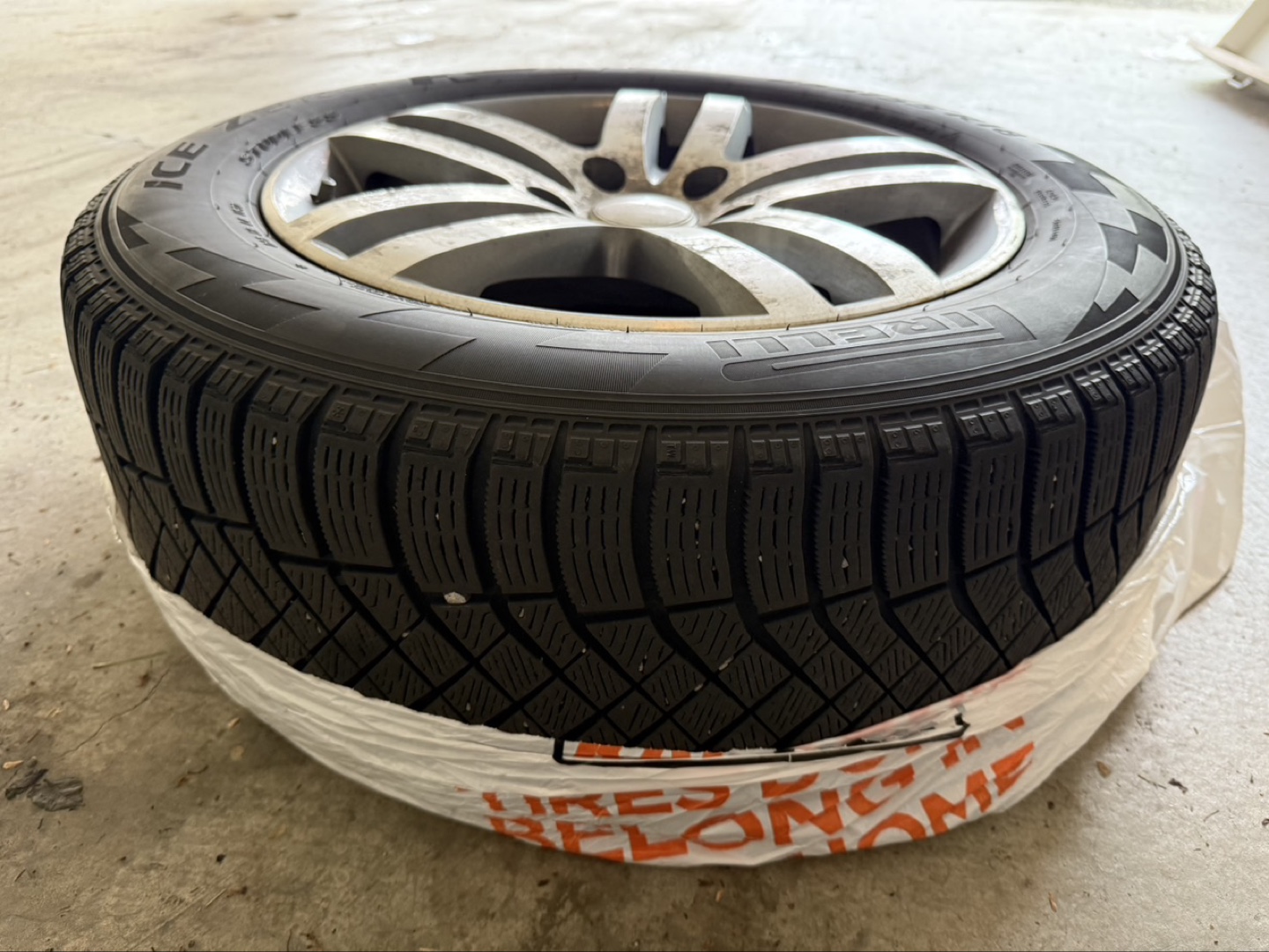 Used Pirelli Ice Zero FR Winter Tire & Rim - photo 2