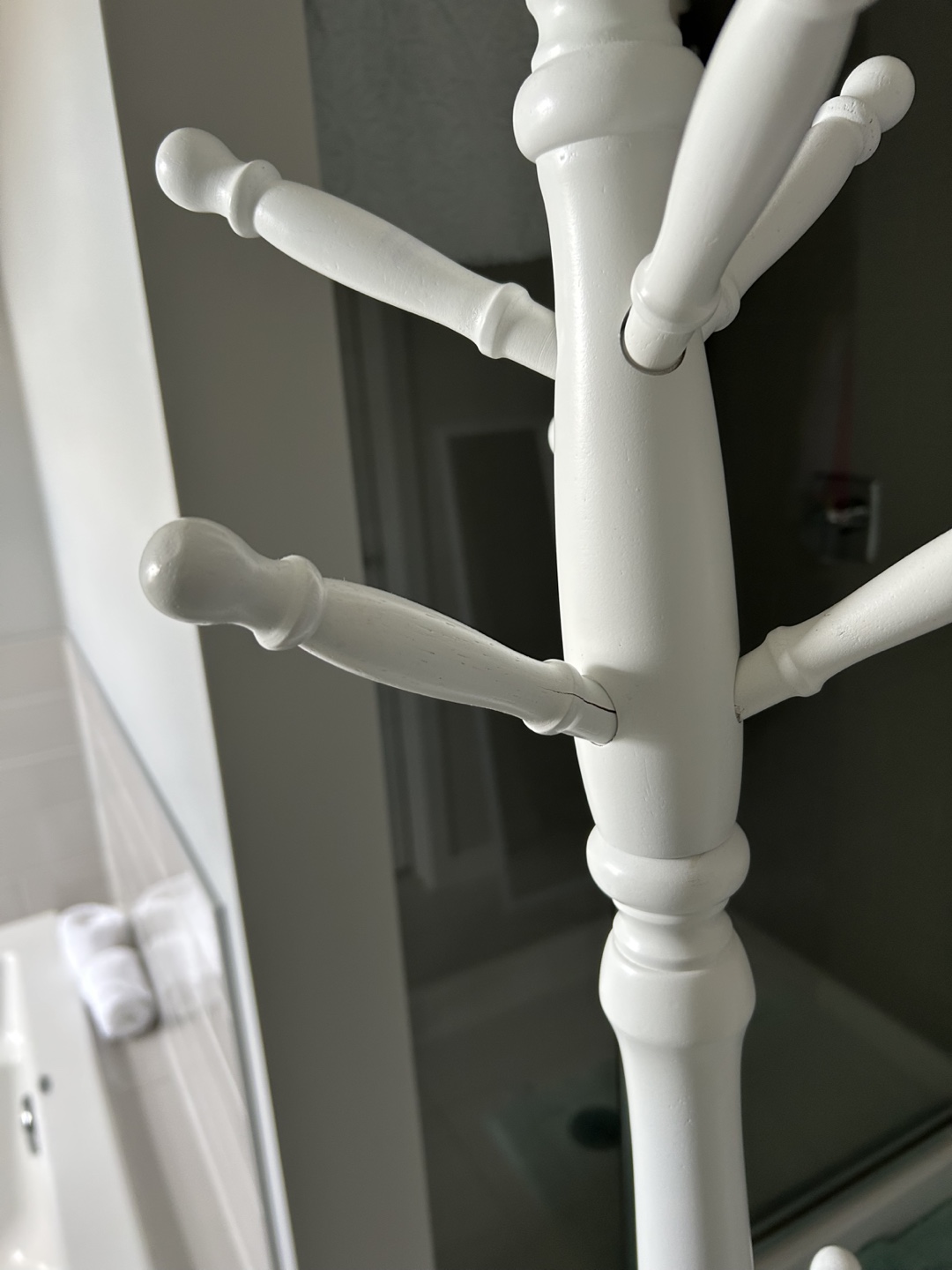 Wayfair White Wooden Coat Rack - photo 2