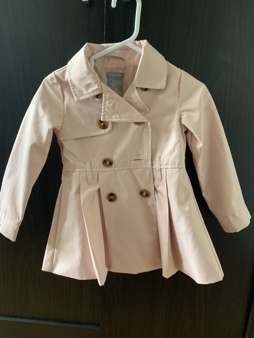 Tahari Toddler Girl's Pink Trench Coat, Size 2T