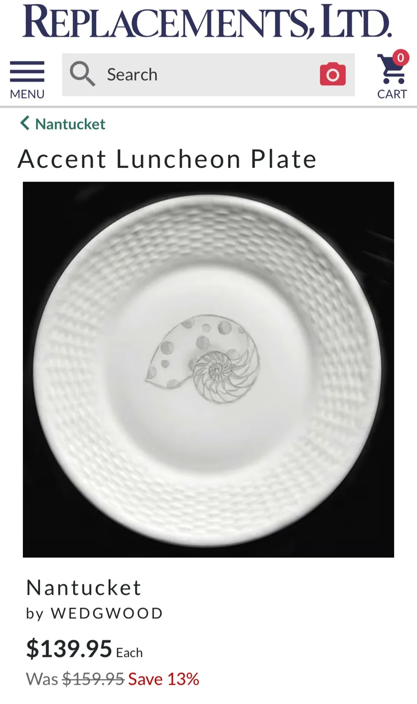 Nantucket by WEDGWOOD replacement set plates image indicator(9)