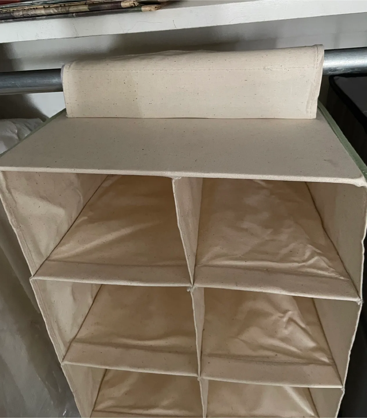 Heavy duty. Hanging Closet Organizer & Rod for hanging clothes image indicator(3)