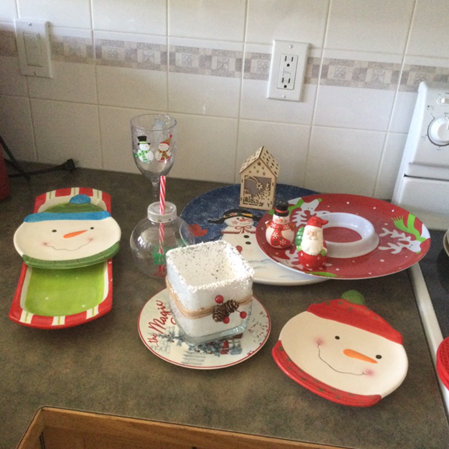 Christmas Platter Set and Decor