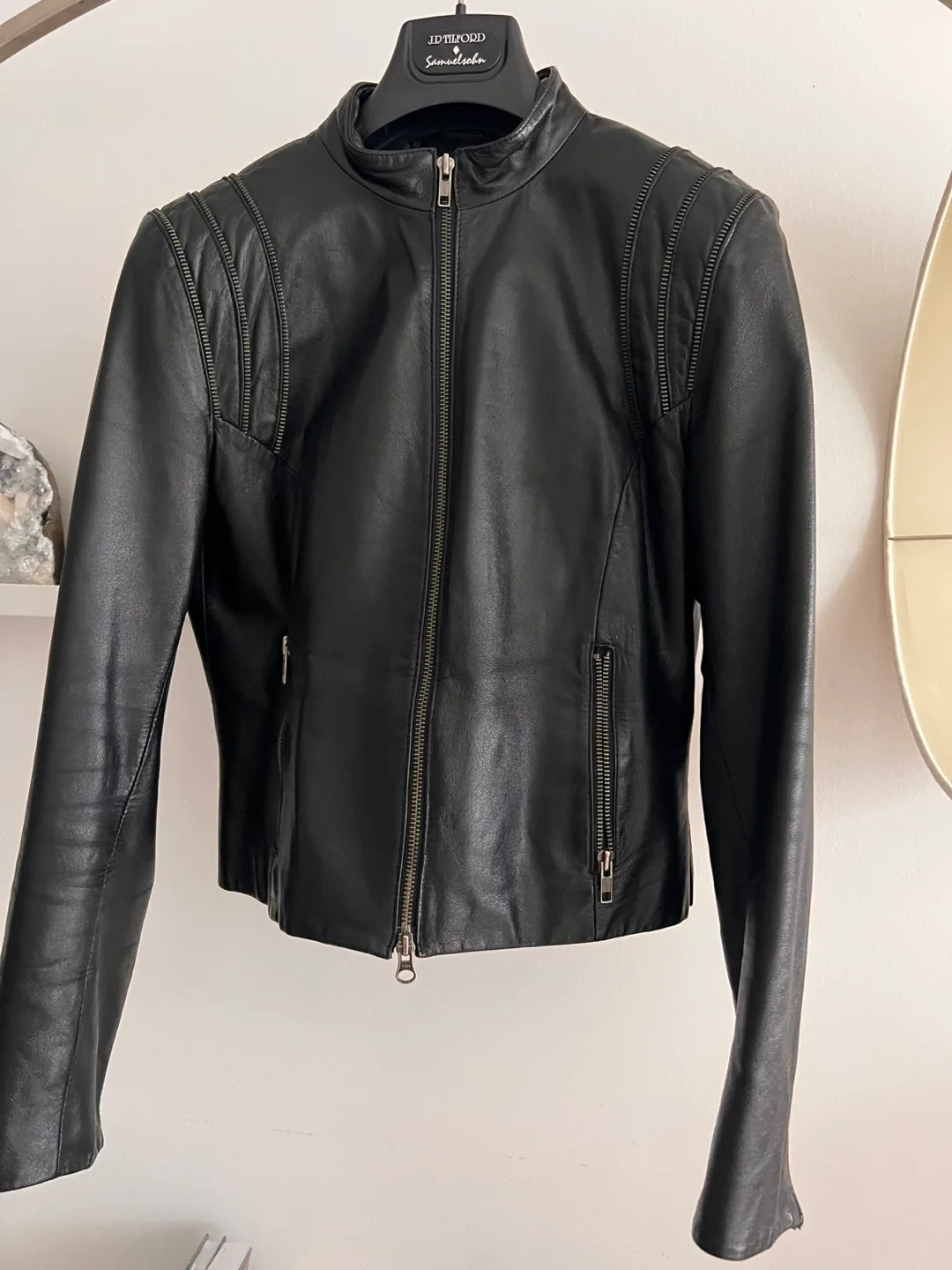 Danier Black Leather Moto Jacket small image indicator(2)