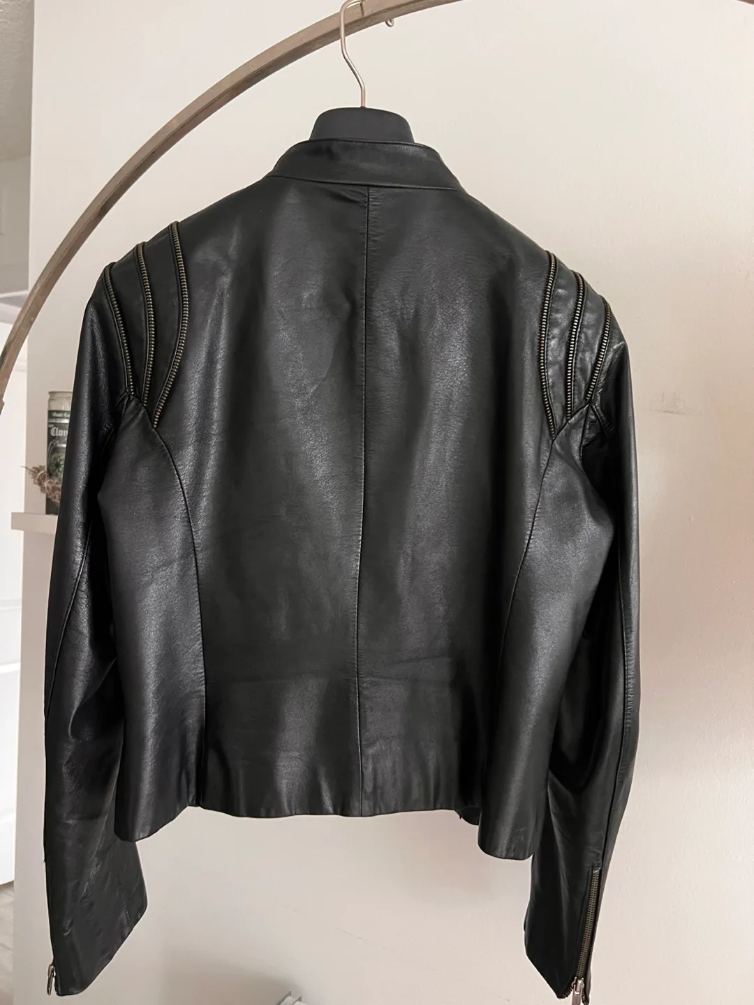 Danier Black Leather Moto Jacket small image indicator(4)