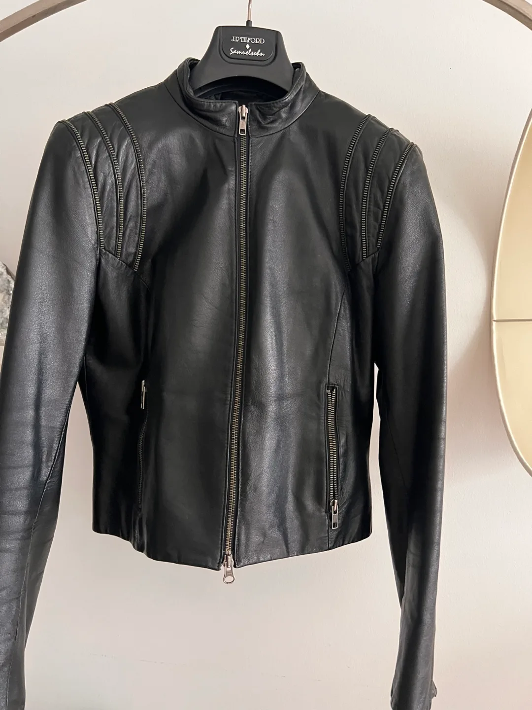 Danier Black Leather Moto Jacket small image indicator(3)