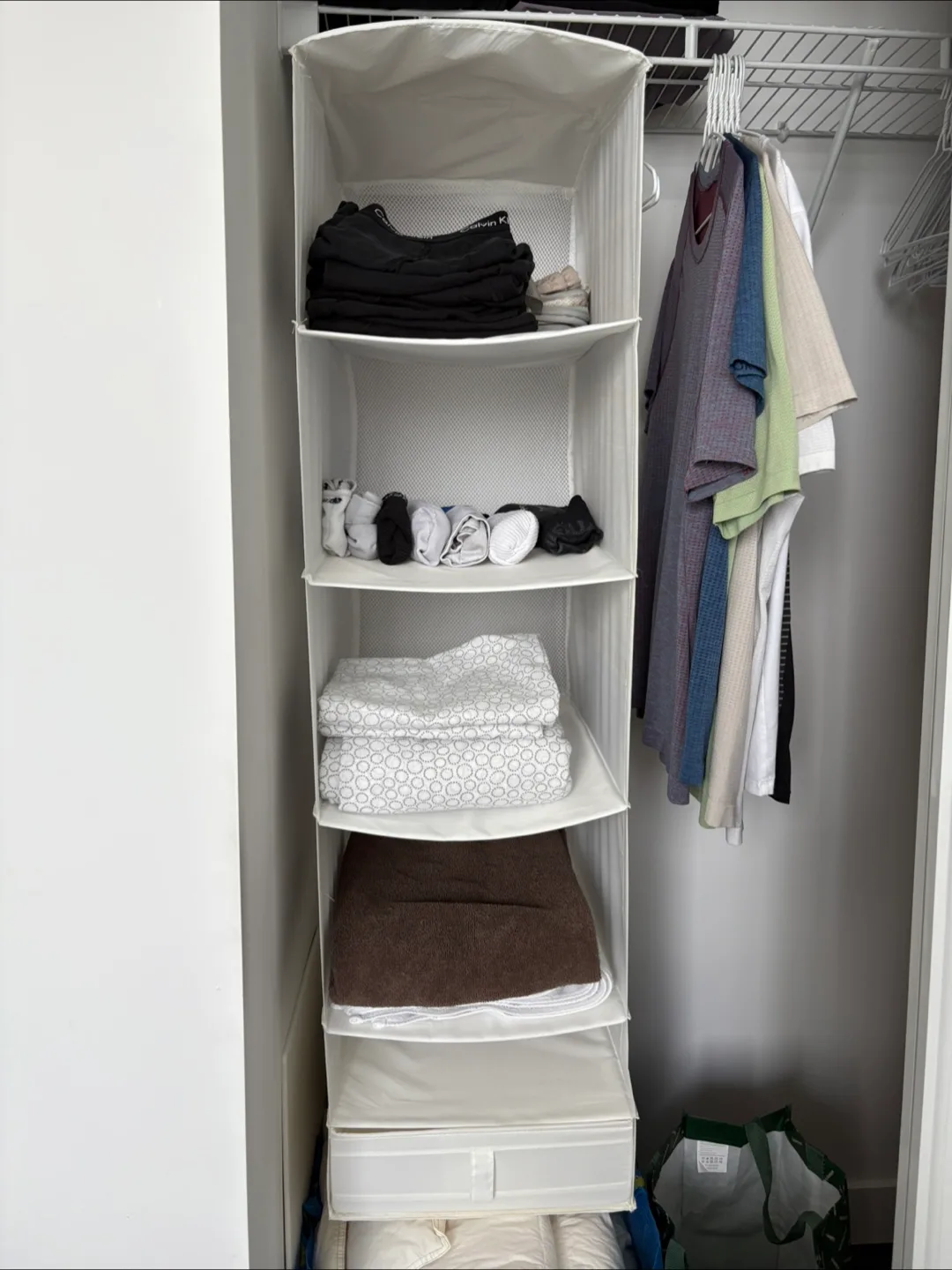 Ikea White Fabric Closet Organiser with a compartment box thumbnail