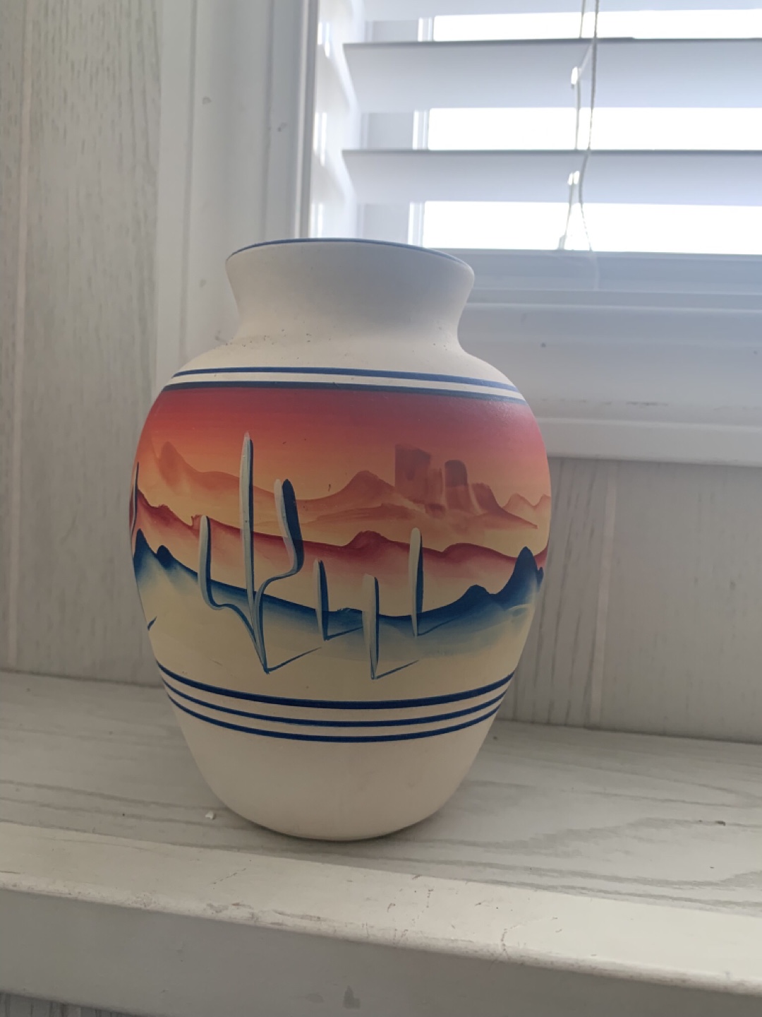 Southwestern Desert Landscape Vase
