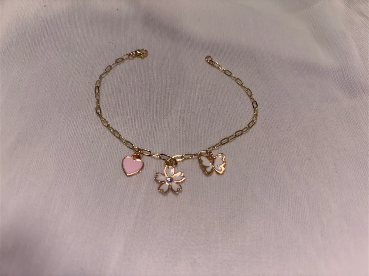 Delicate stainless steel bracelet with Charms thumbnail