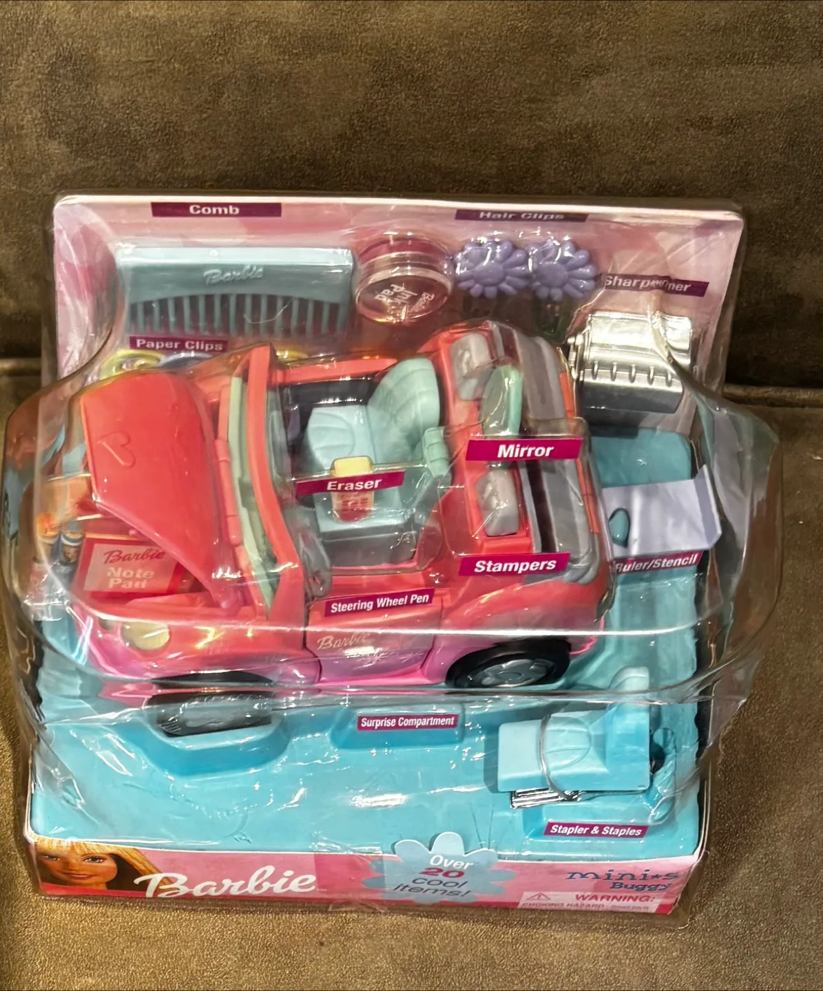 2002 Vintage Rare Barbie Pink Mini Buggy "Office Supplies" Set image indicator(2)