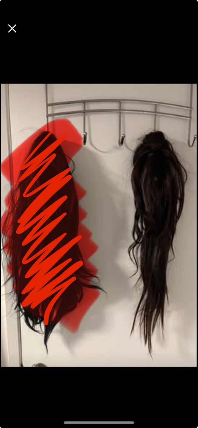 long dark brown wig