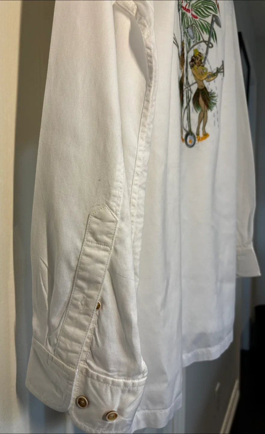 Tommy Bahama Hawaiian Shirt - Large Embroidered Back SZ Med image indicator(5)