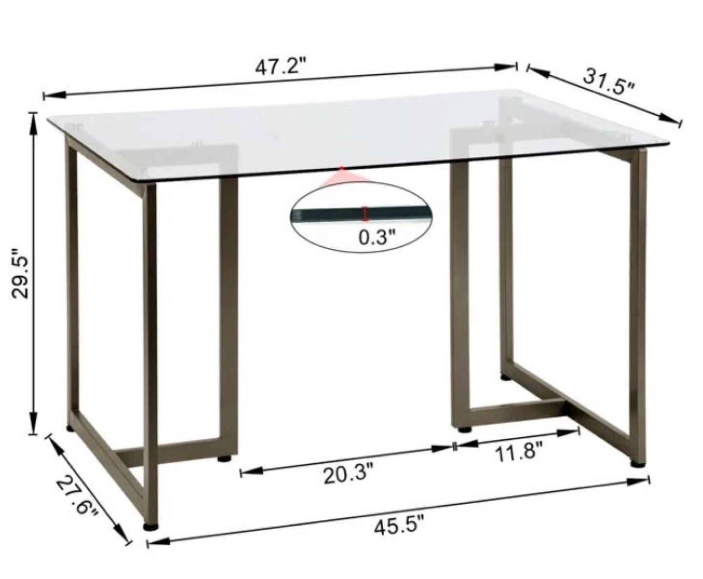 5 Piece Glass-top Dining Table Set with Four Chairs - photo 4