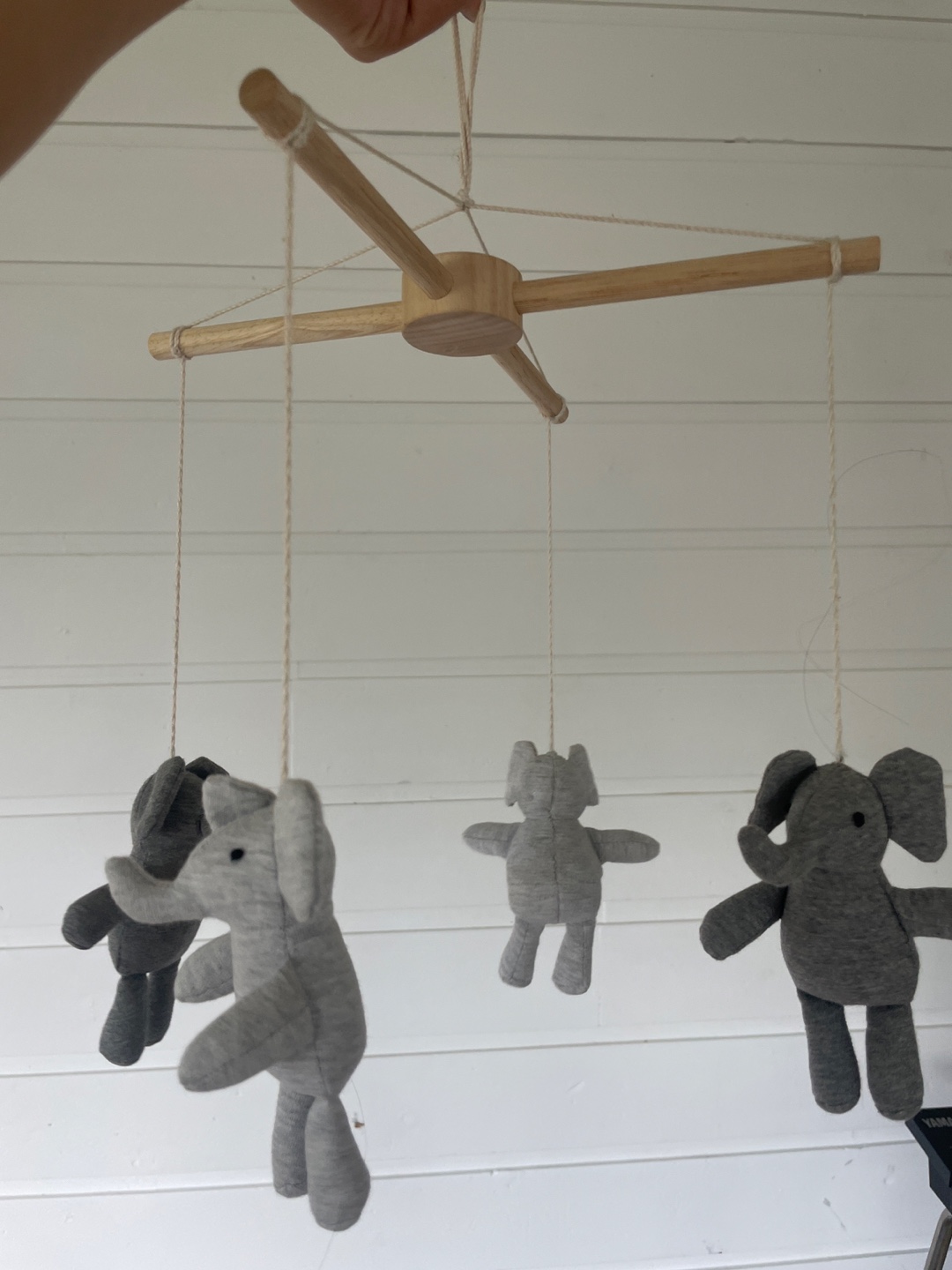 Wooden Elephant Baby Mobile
