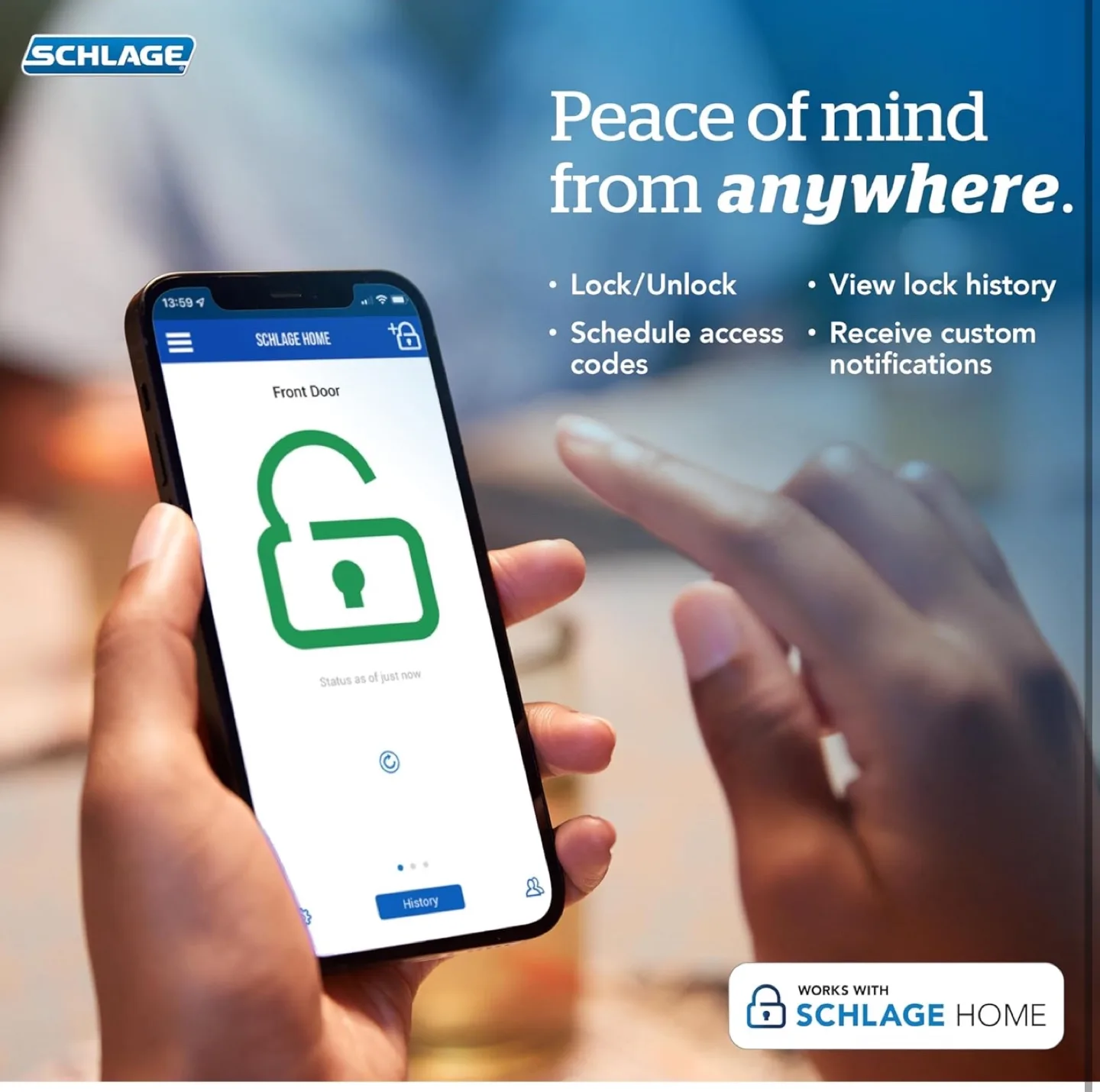 Schlage Encode Smart WiFi Deadbolt - Camelot Trim image indicator(7)