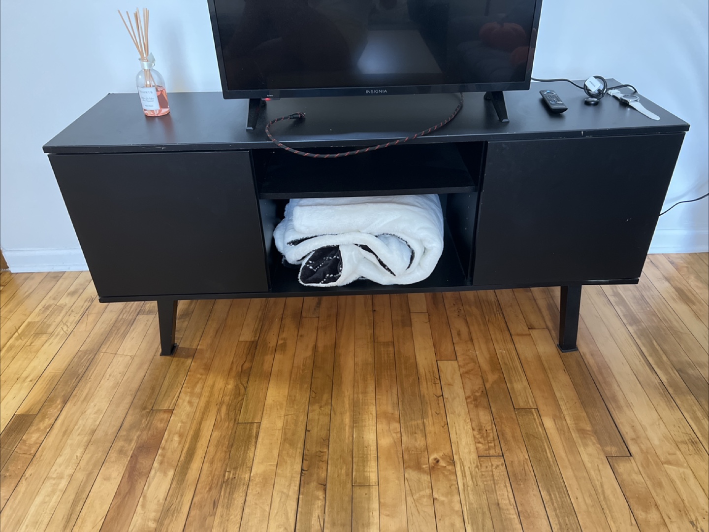Black TV Stand with Storage
