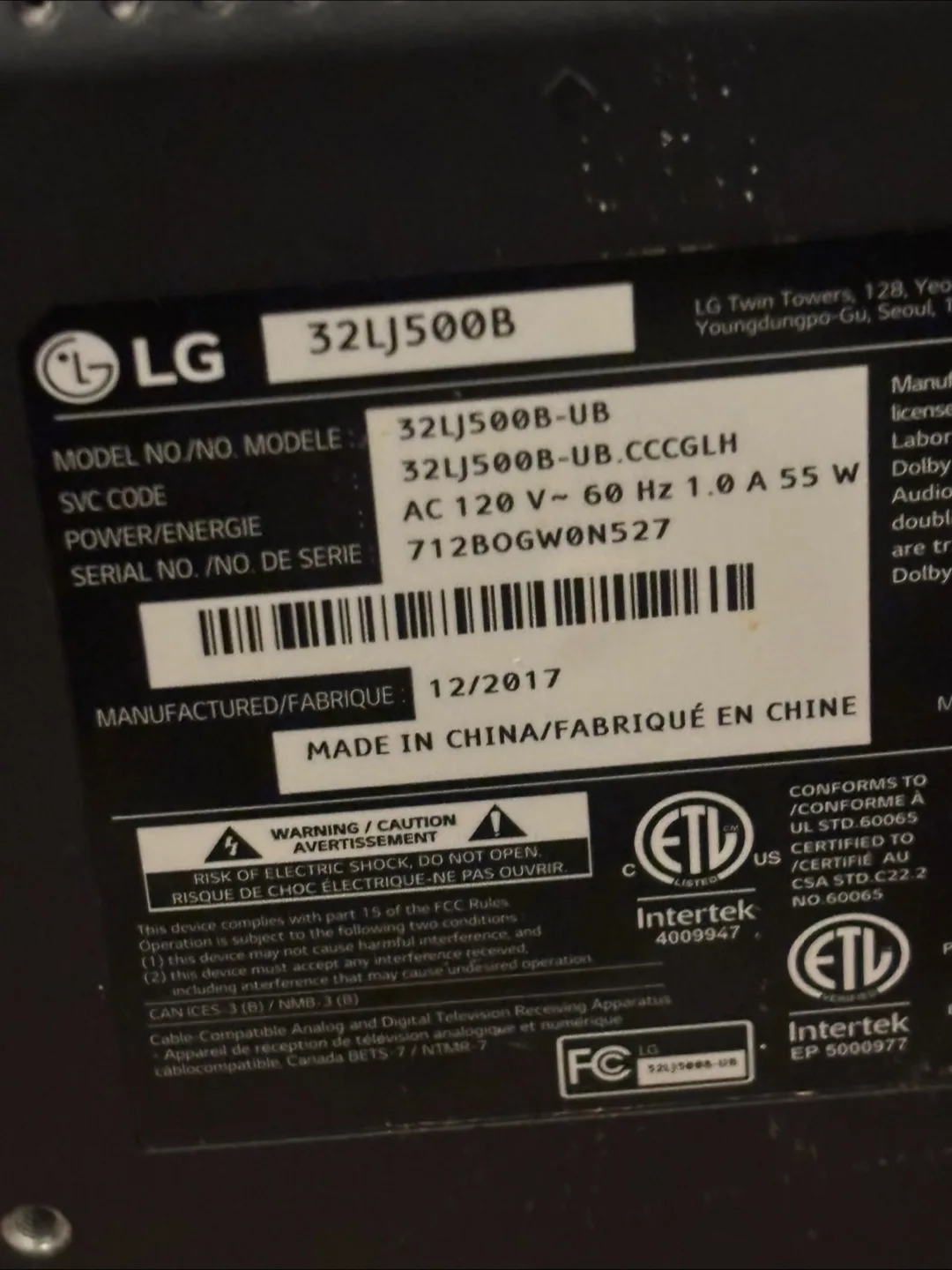 LG 32LJ500B 32-inch LCD TV with Remote image indicator(2)