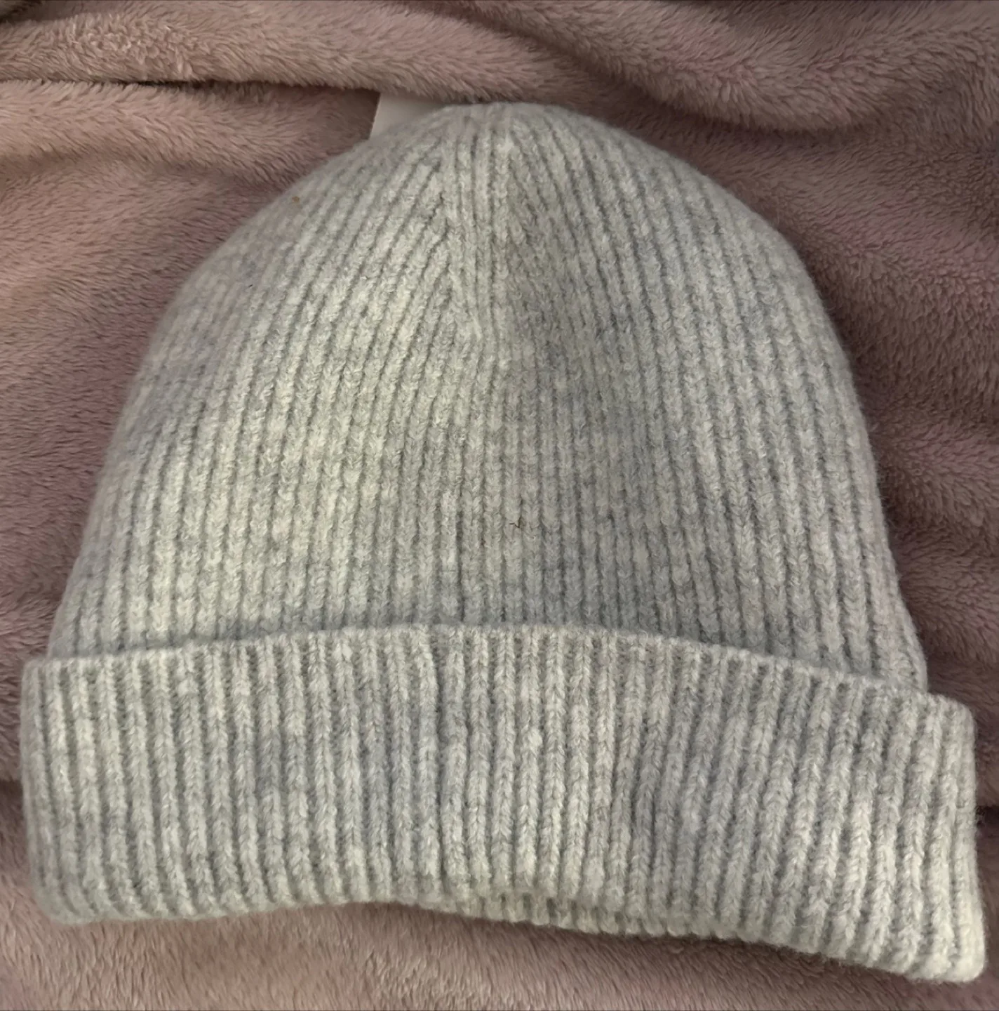 Grey Knit Beanie with Embellished Letter A image indicator(2)