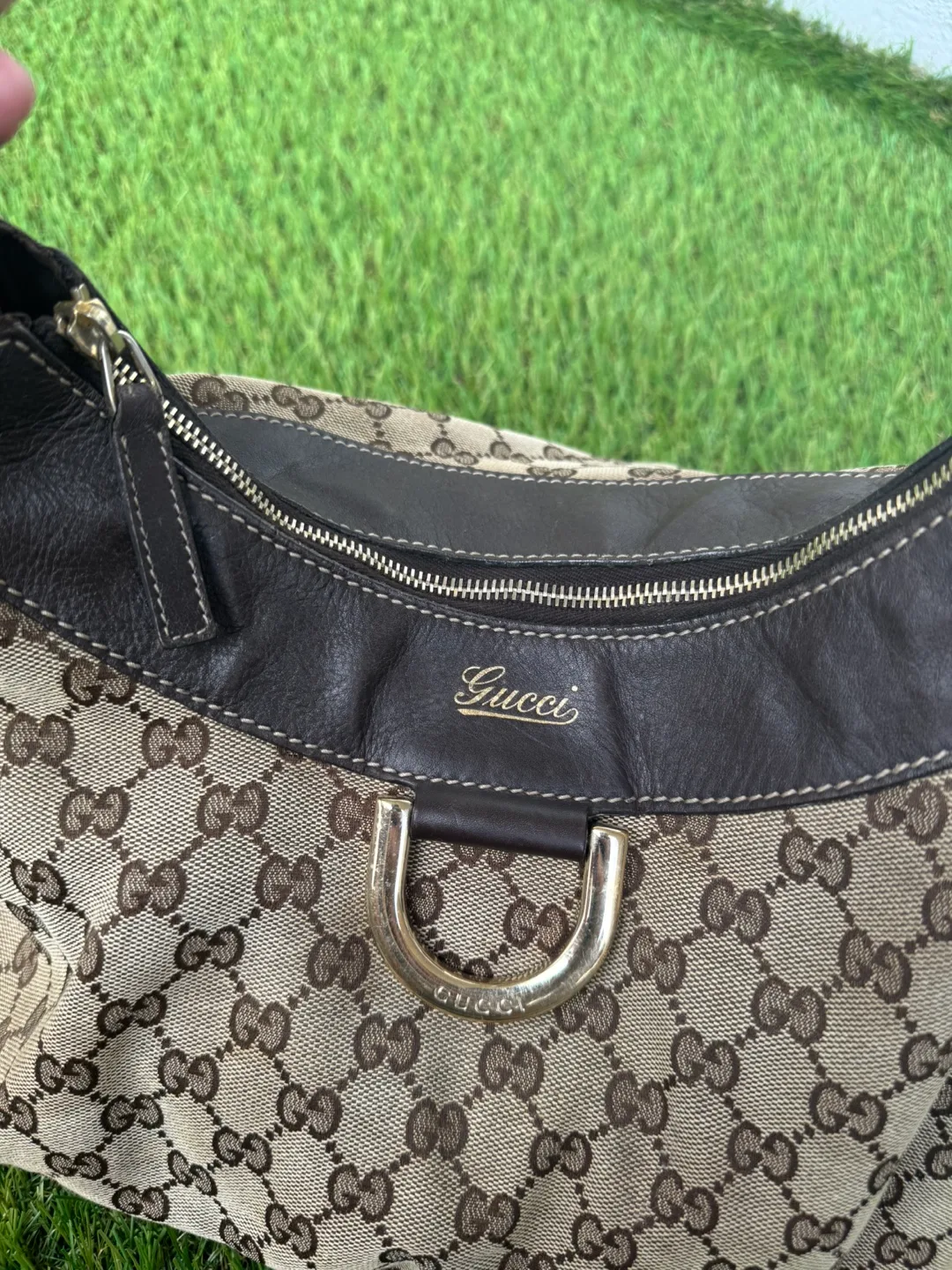 Authentic Gucci Abbey Vintage Canvas bag image indicator(9)